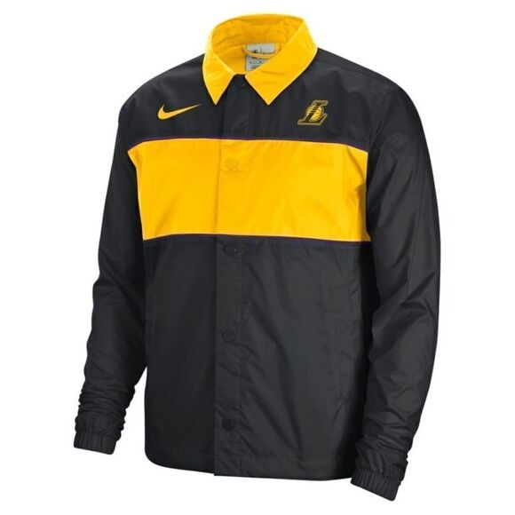 Nike Los Angeles Lakers Courtside Loose Fit Black Jacket - Picture 1 of 13